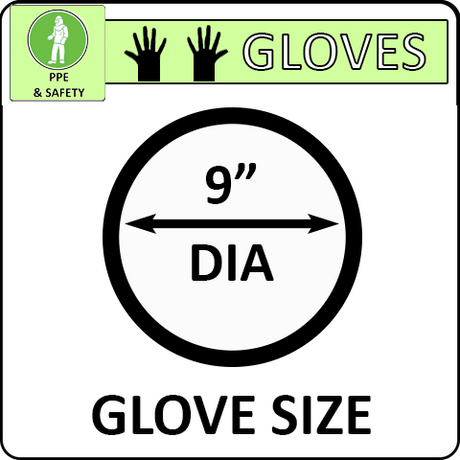 Pirate Brand 9" Diameter Size Personal Protective Equipment Gloves