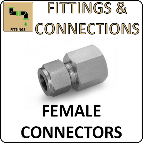 Hosco Fittings and Connections - 316 Stainless Steel Compression & Instrumentation Fittings - Female Connectors