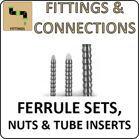Hosco Fittings and Connections - 316 Stainless Steel Compression & Instrumentation Fittings - Ferrule Sets, Nuts & Tube Inserts