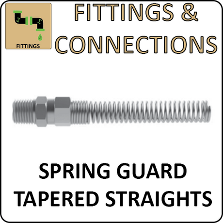 Hosco Fittings and Connections - Hose and Tubing - Spring Guard Tapered Straights