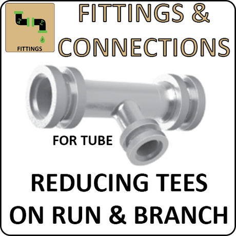 Hosco Fittings and Connections - Prefis™ Connectors - Reducing Tees On Run and Branch for Tube