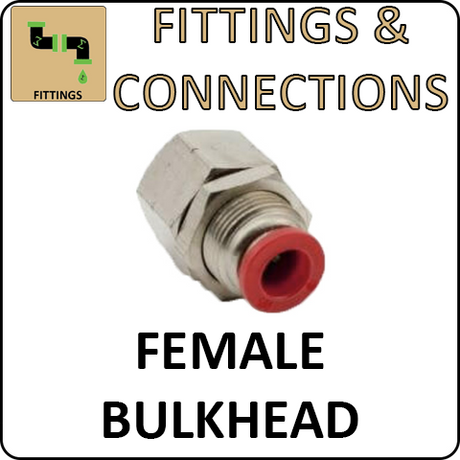 Hosco Fittings and Connections - Push to Connect Fittings - Female Bulkhead