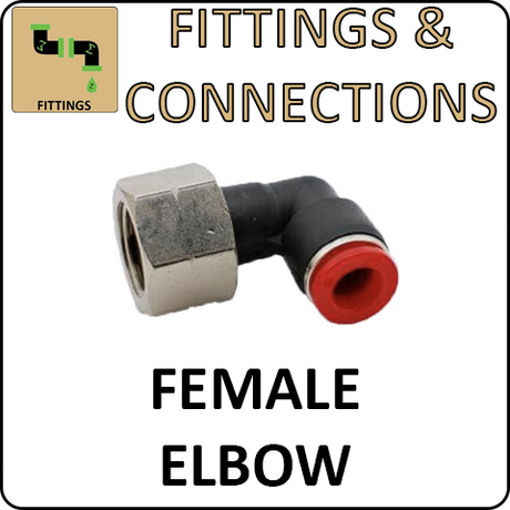Hosco Fittings and Connections - Push to Connect Fittings - Female Elbows