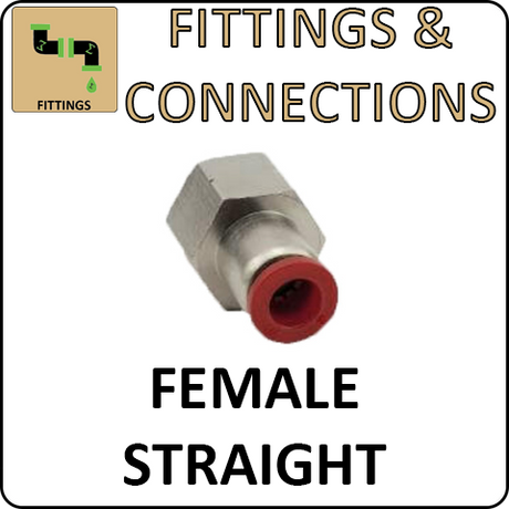 Hosco Fittings and Connections - Push to Connect Fittings - Female Straights