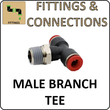 Hosco Fittings and Connections - Push to Connect Fittings - Male Branch Tees