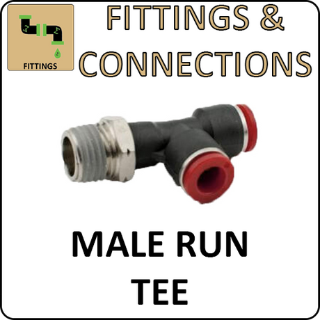Hosco Fittings and Connections - Push to Connect Fittings - Male Run Tees