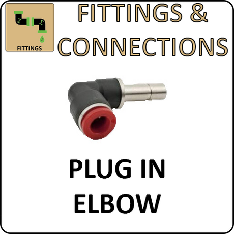 Hosco Fittings and Connections - Push to Connect Fittings - Plug In Elbows