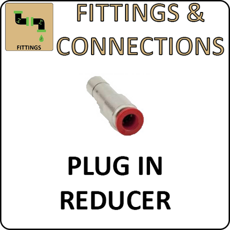 Hosco Fittings and Connections - Push to Connect Fittings - Plug In Reducers