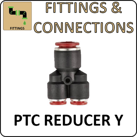 Hosco Fittings and Connections - Push to Connect Fittings - PTC Reducer Y