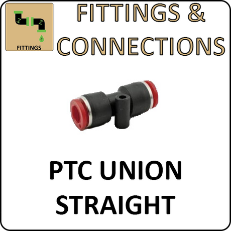 Hosco Fittings and Connections - Push to Connect Fittings - PTC Union Straights