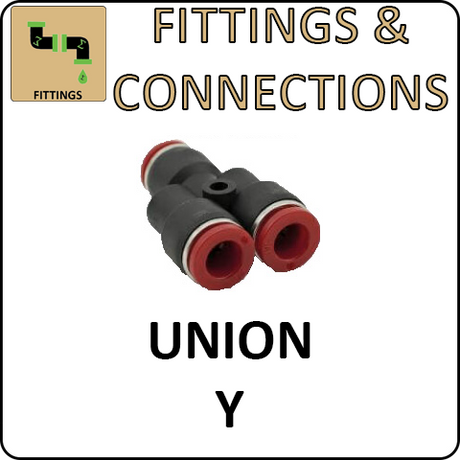 Hosco Fittings and Connections - Push to Connect Fittings - Union Y
