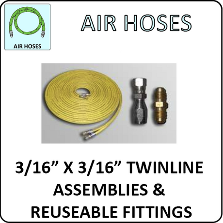 Pirate Brand 3/16" x 3/16" Twinline Assemblies and Reuseable Fittings