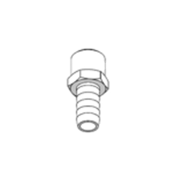 Binks 0114-019985 Barbed Fitting, 1/4" BSPT (M) x 8mm Tube Barb