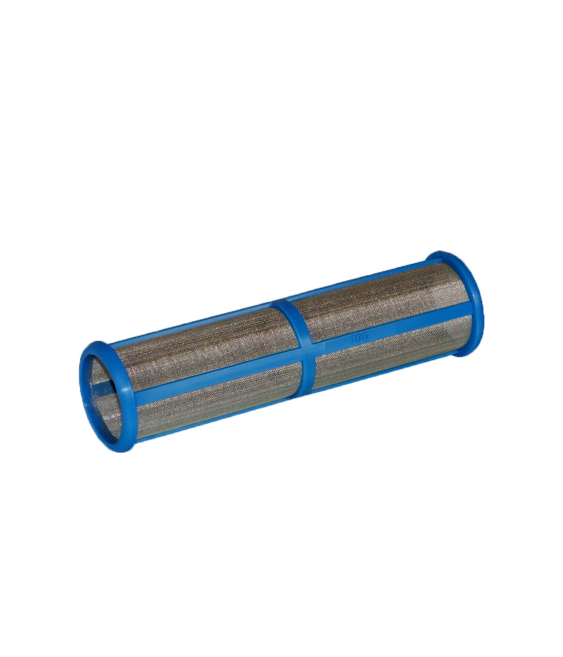 Aftermarket GRACO® 245528 Outlet Filter Element, 100 Mesh, medium-length blue plastic frame (Non-OEM)