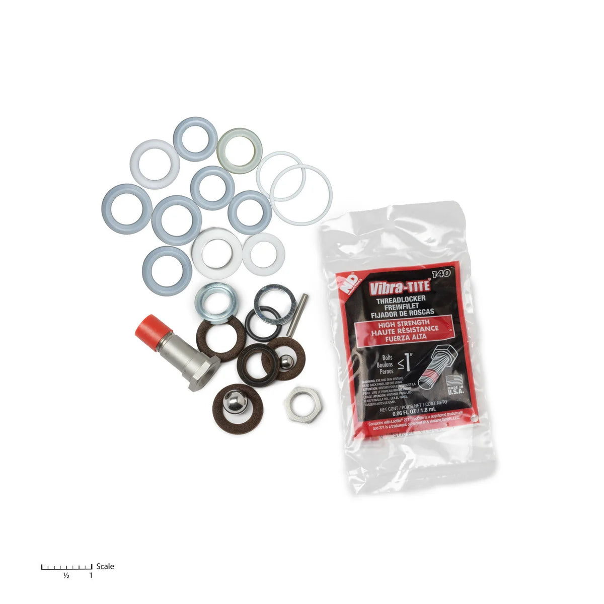 Aftermarket GRACO® 287078 Pump Repair Kit with leather & polyethylene packings, piston valve, lower jam nut (Non-OEM)