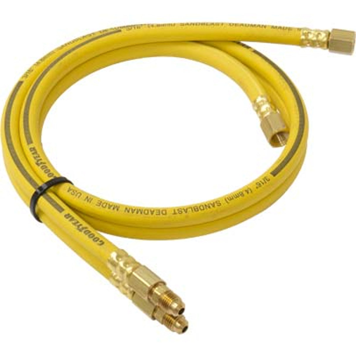 Pirate Brand - Hose, Twinline Control, Assembly, Yel/Yel w/Black Stripe, Nominal 3/16” ID, w/ Unions
