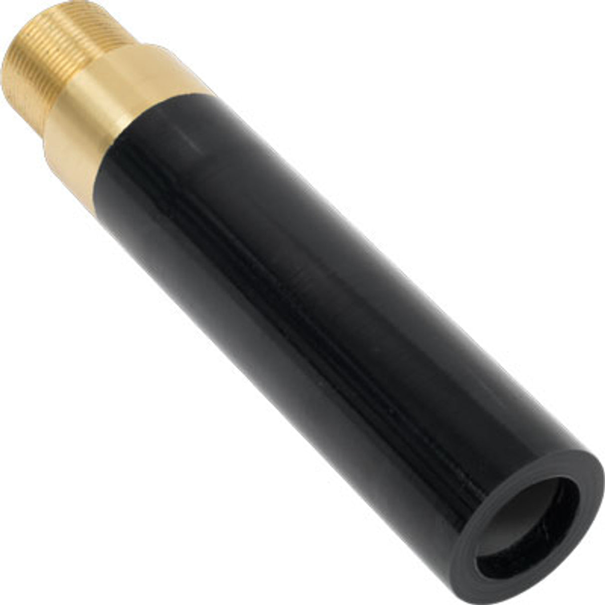 Pirate Brand - Nozzle, Tungsten Carbide, Bazooka® Long Venturi, 1-1/4" Entry, 1-1/4" Brass NPSM Thread, Poly Jacket