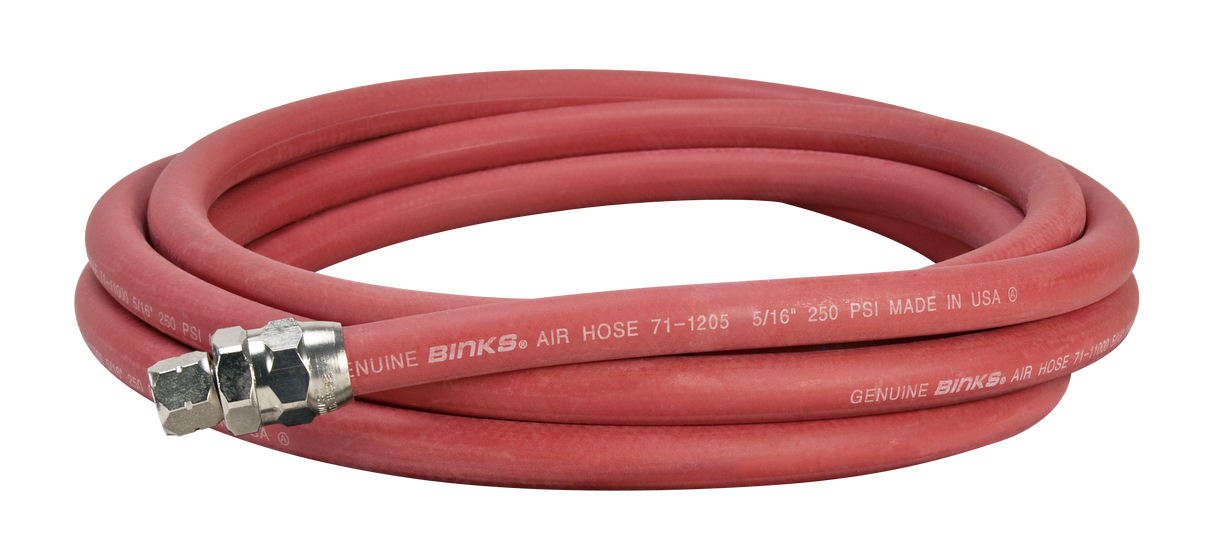 Conjunto de manguera de aire Binks de 5/16" de diámetro interior x 5/8" de diámetro exterior; roscas de 1/4" nps(f)