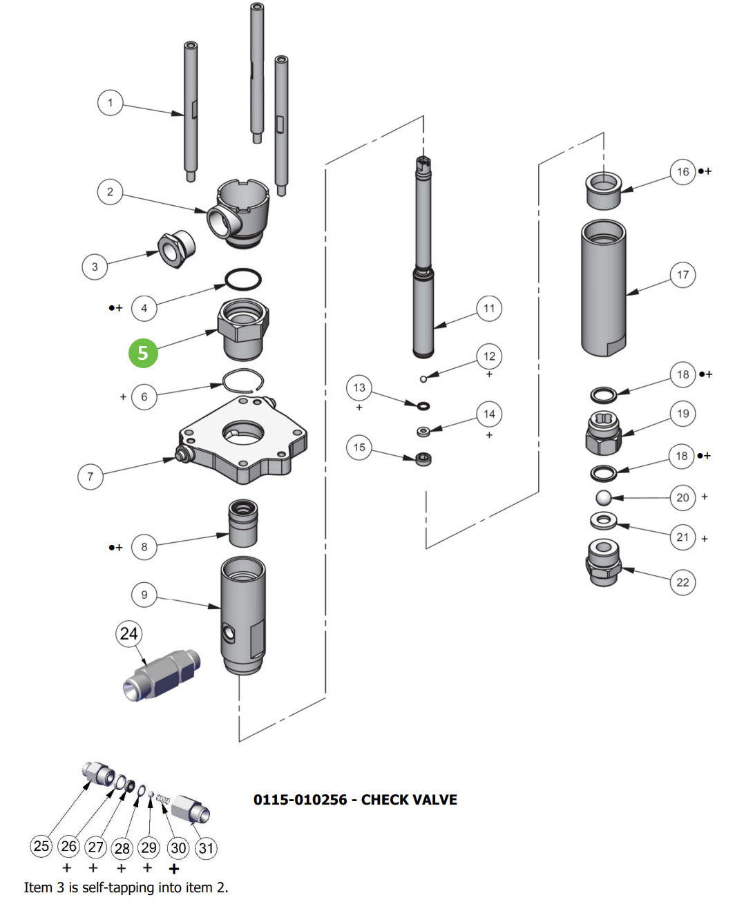 Binks 0115-010062 FX4 Packing Adapter
