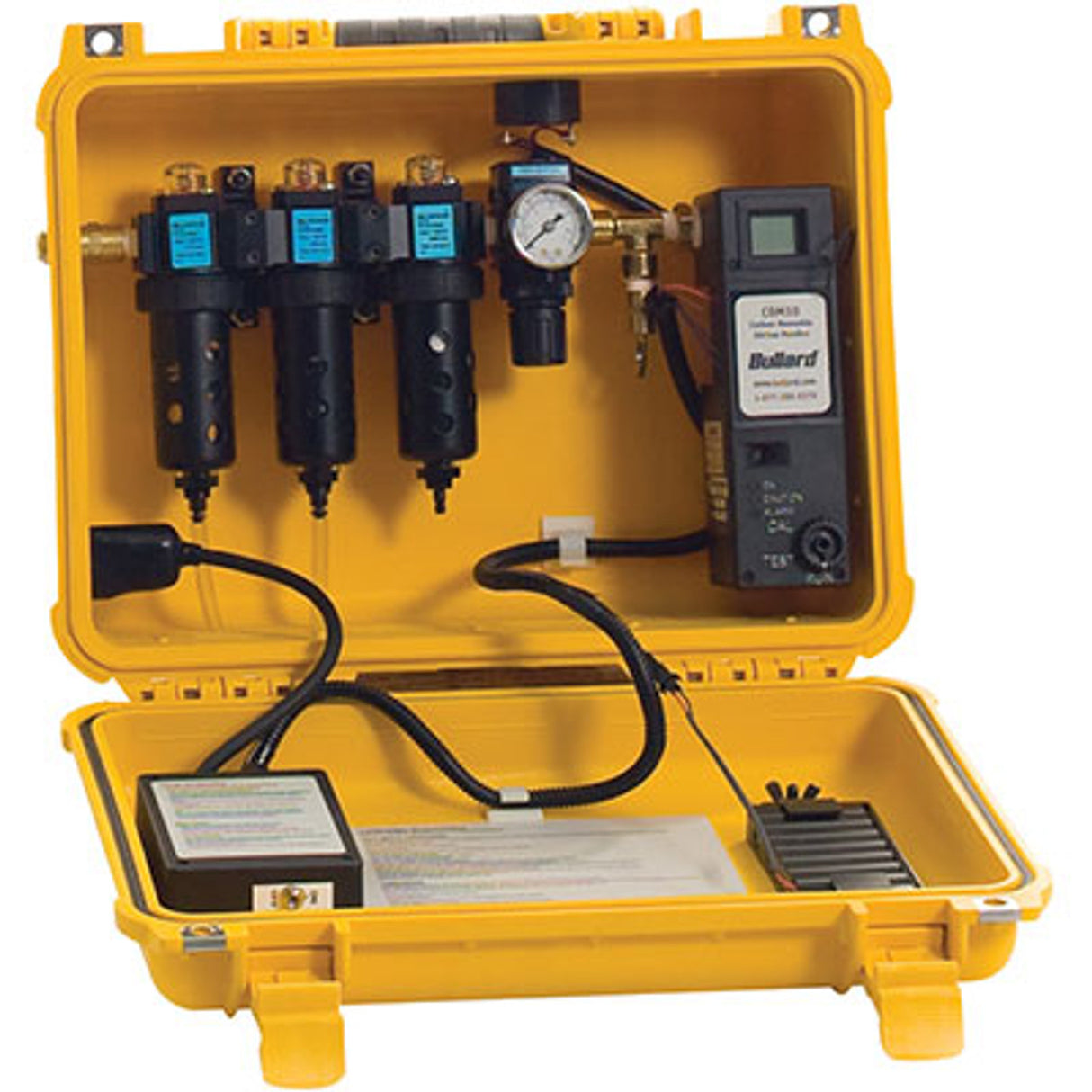 Pirate Brand - BULLARD® CAB, 30 CFM Box, 10 PPM CO Sensor, 2 Outlet, 1/4" Industrial Interchange, 1-2 Worker, Portable Air Filter & CO Monitor w/Remote Alarm Jack