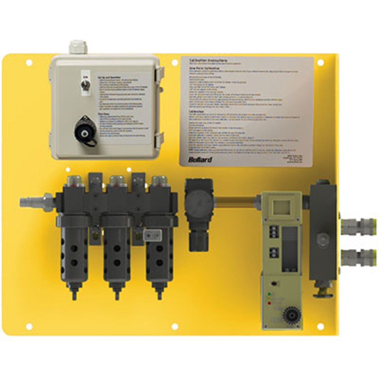 Pirate Brand - BULLARD® CAB, 30 CFM Panel, 10 PPM CO Sensor, 2 Outlet, 1/4" Industrial Interchange, 1-2 Worker, Panel Mount Air Filter & CO Monitor w/Remote Alarm Jack