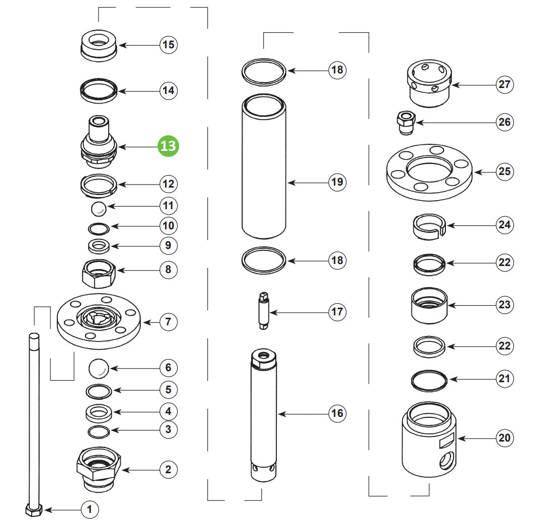 Binks 41-15925 Fluid Piston (U-Cup)