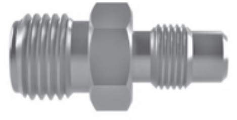 Hosco DR1-2-4 Male Straight x DR-1 Stainless Steel Adapter