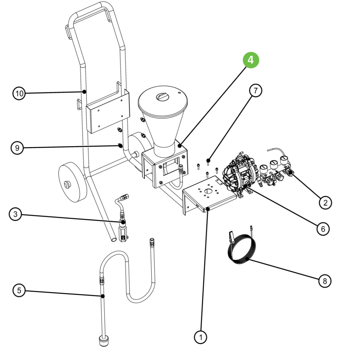 Binks DXA-CG & DXA-WG Gravity Feed Kit