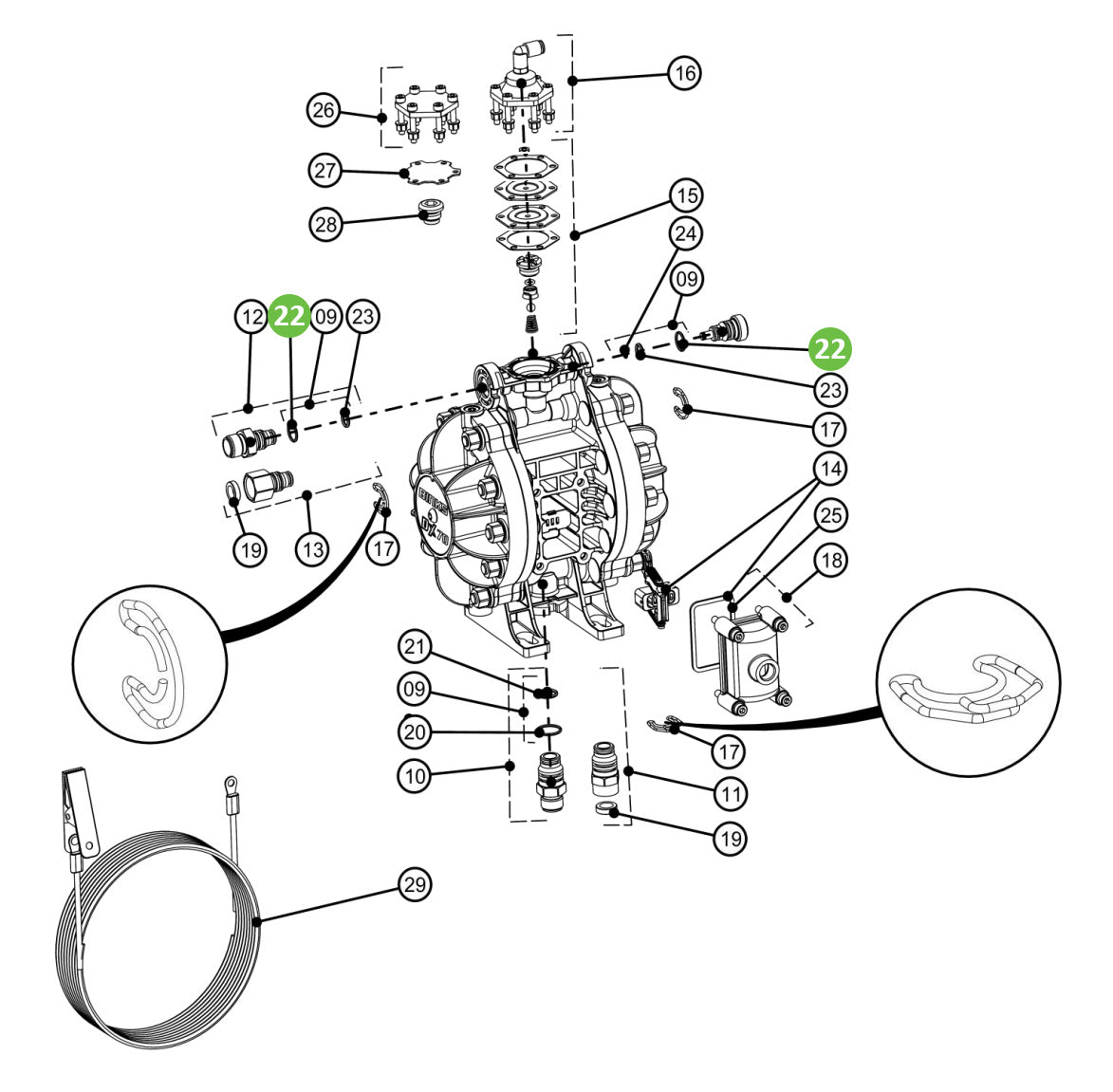 Binks DXK-22 O-Ring (x5)