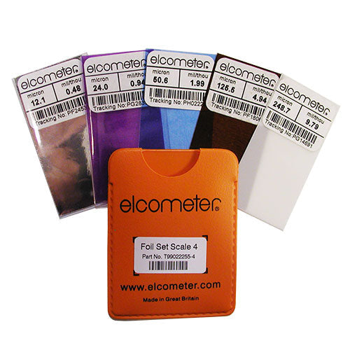Elcometer Scale 4 Certified Precision Foil Set (T99022255-4C)