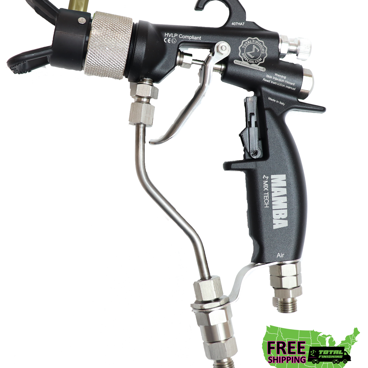 MAMBA® Mix-Tech Air-Assisted Airless Spray Gun – Manual Paint Gun with