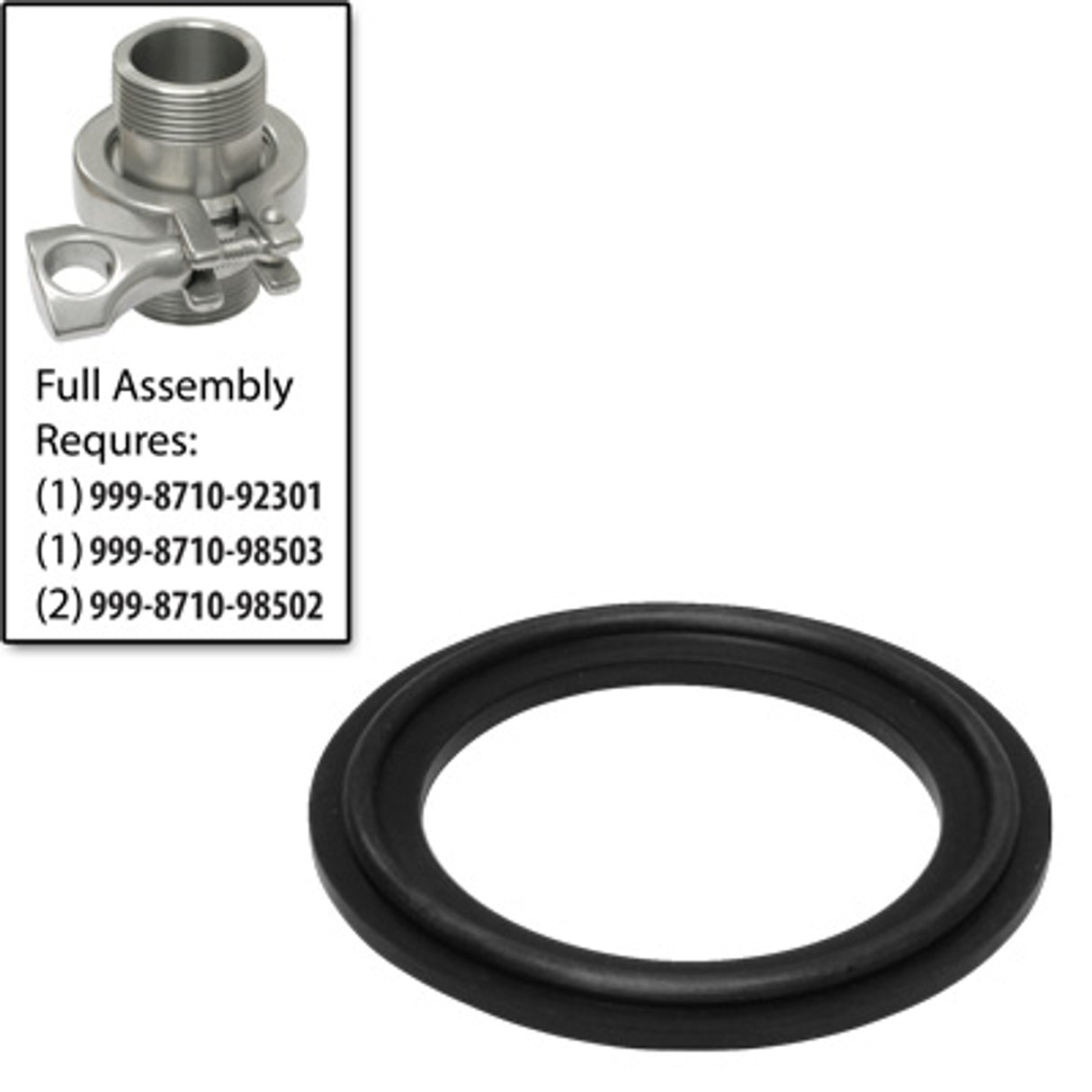 Pirate Brand - Sanitary Clamp Style, Quick Removal Coupling, O-Ring