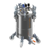 Sagola P30B Wheel Mounted Stainless Steel Pressure Tank With Bottom Outlet; 30L (7.92 US Gal)
