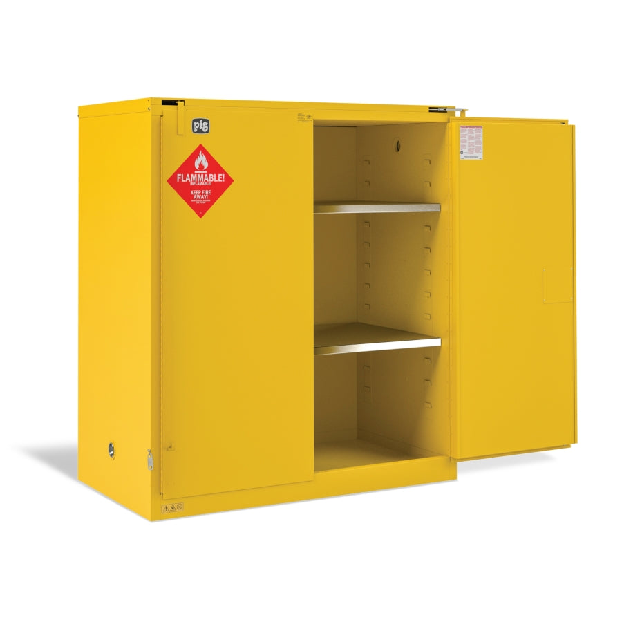 120-Gallon Flammable Storage Safety Cabinet - Self-Closing Doors 59" W x 34" D x 65" H