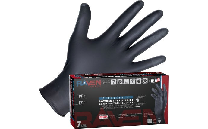SAS Safety Corp. Raven® Patriot Powder-Free Exam Grade Nitrile Disposa