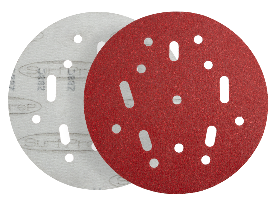 Discos abrasivos de papel SurfPrep Red Riptide de 5″ 