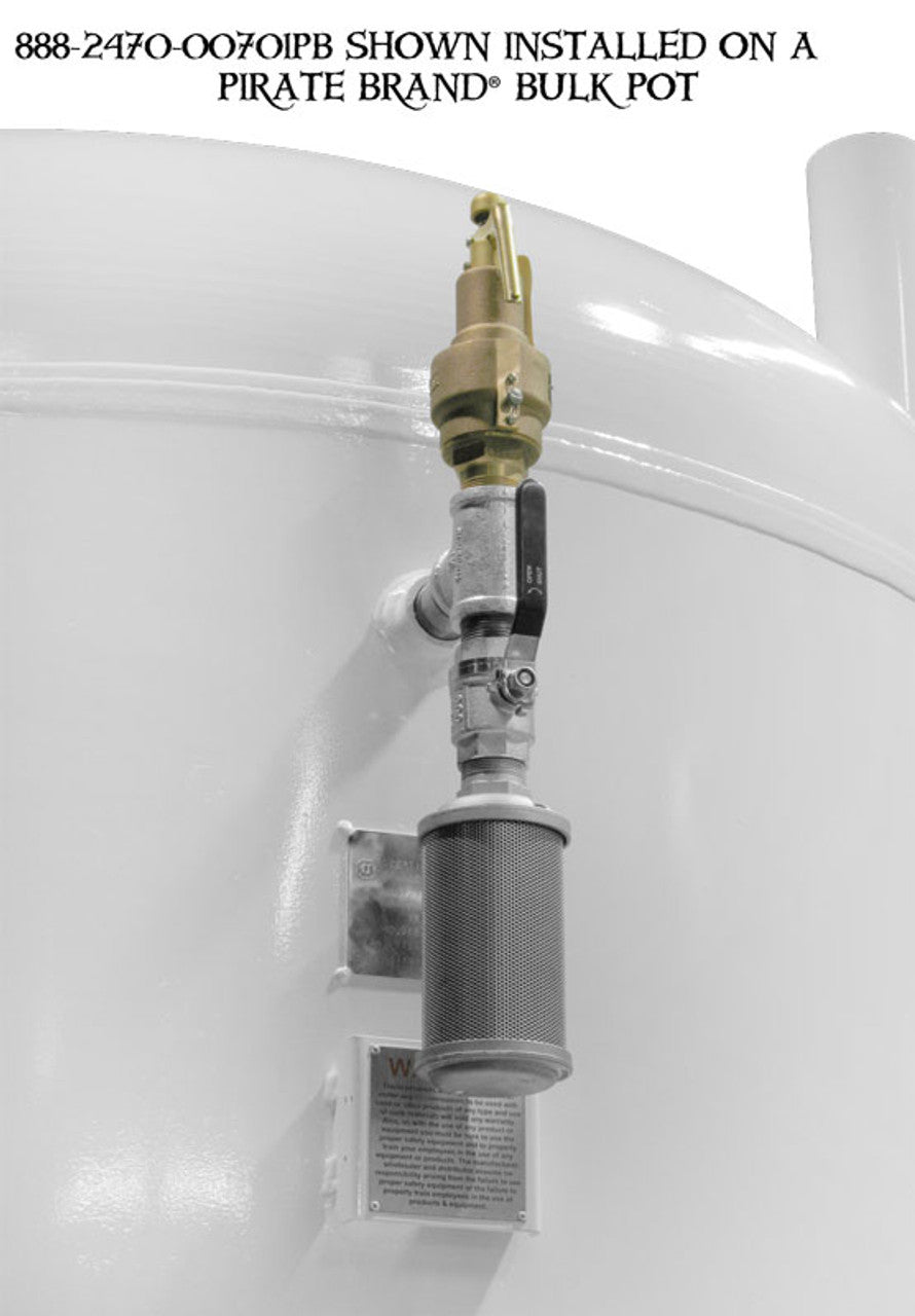 Pirate Brand - Schmidt Mfg Style, Relieving Safety Valve Pop Off Kit for Bulk Blasters