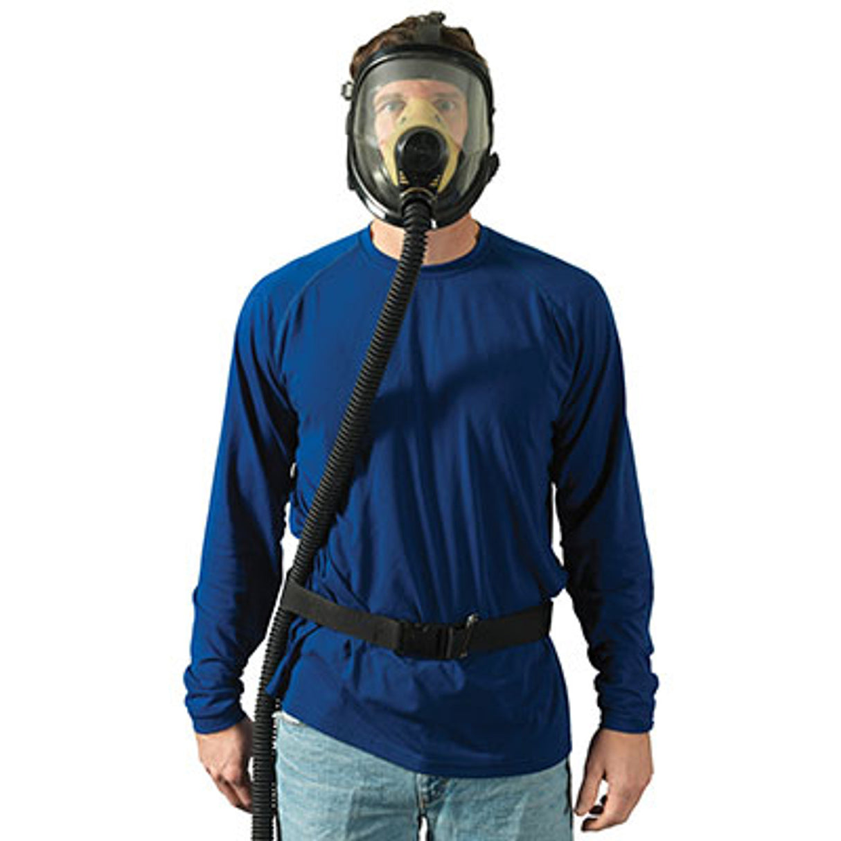 Pirate Brand - BULLARD®, Spectrum Series, Continuous Flow Full-Face Mask-Style Compressed Air Respirator, Small Facepiece, F40 Adjustable Flow 1/4" Industrial Interchange