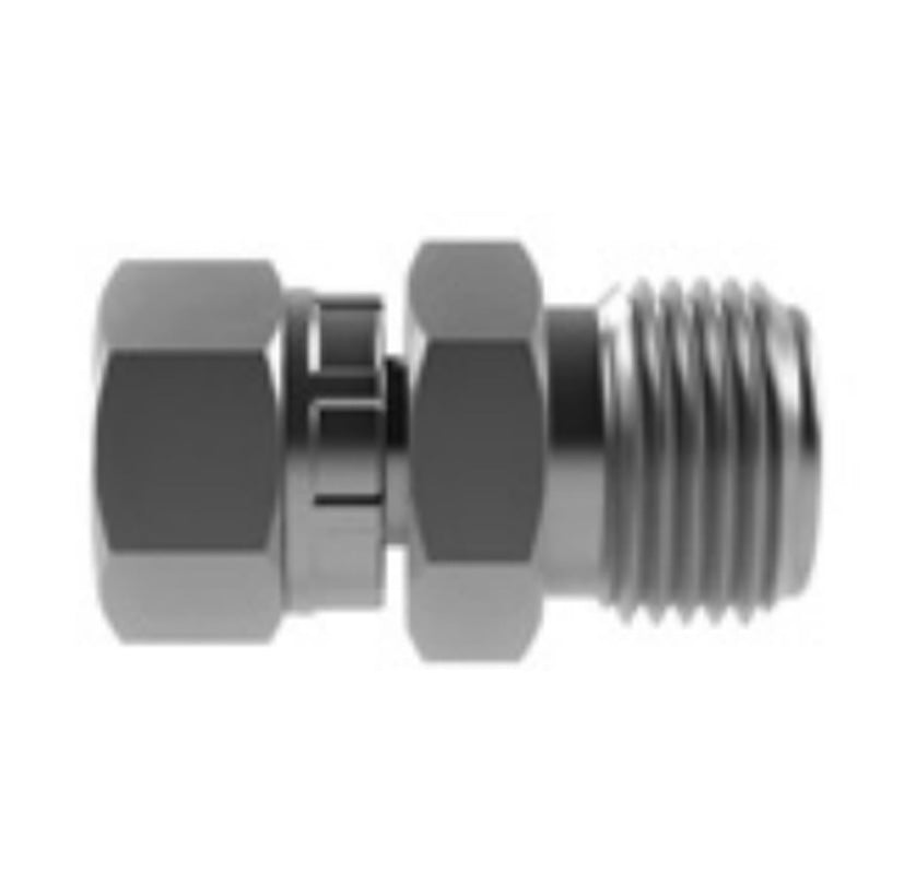 Hosco SST Stainless Steel Fittings and Adaptors, Thread x Thread Straights, Female Straight x Male Straight