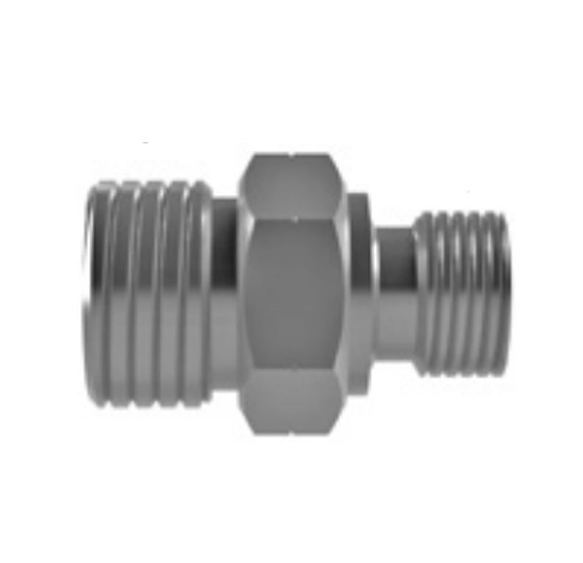 Hosco SST Stainless Steel Fittings and Adaptors, Short AW Fitting Male Straight x Male British Straight