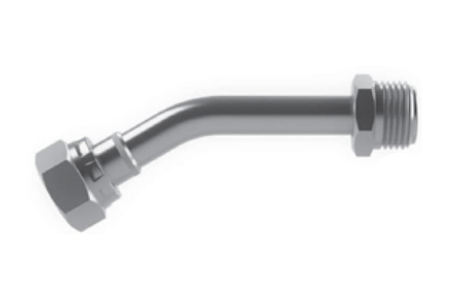 Hosco SST Stainless Steel Fittings and Adaptors, SST Tube Assemblies, Male Straight x Female Straight 30° x 3-3/4”