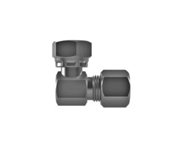 Hosco SST Stainless Steel Fittings and Adaptors, Thread x Tube Elbow, Female Straight x Tube Fitting 90°