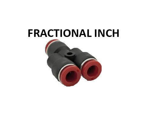 Hosco Push to Connect Fittings, Fractional Inch, Union Y (Various Size Options)