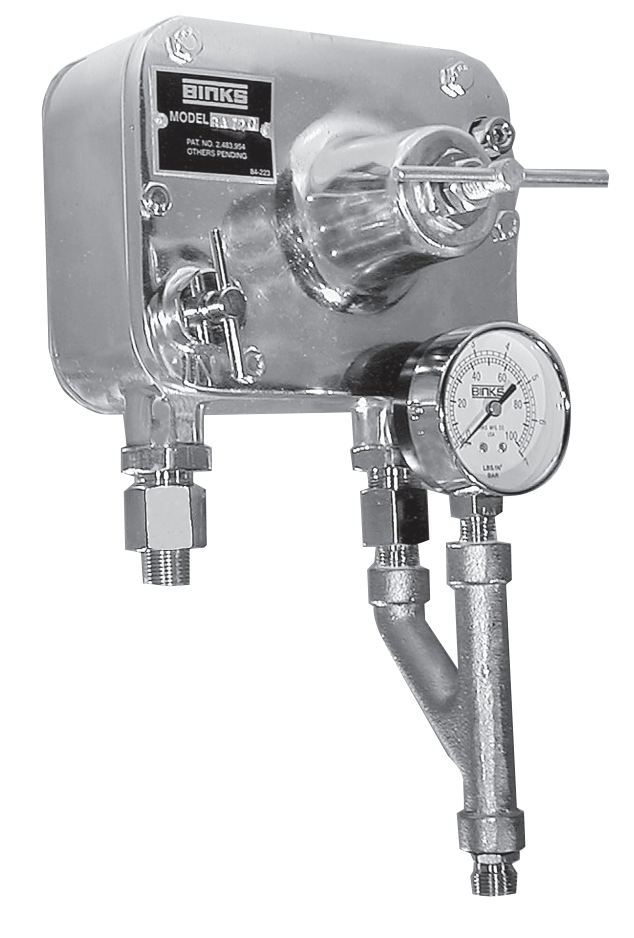 Binks 84-120 Fluid Pressure Regulator for Ceramic Finishing