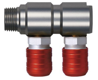 Sagola 56418704 Double Outlet Quick Coupling Kit: Male BSP 1/4", US-Mil