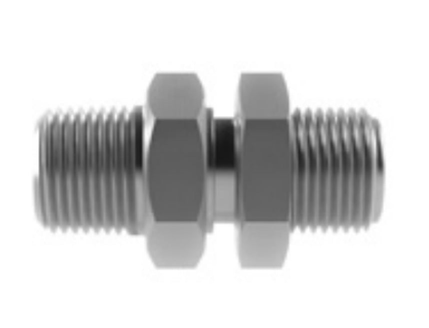 Hosco SST Stainless Steel Fittings and Adaptors, Thread x Thread Straights, Male Tapered x Bulkhead