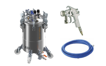 Sagola P30B Wheel Mounted Stainless Steel Pressure Tank With Bottom Outlet; 30L (7.92 US Gal)