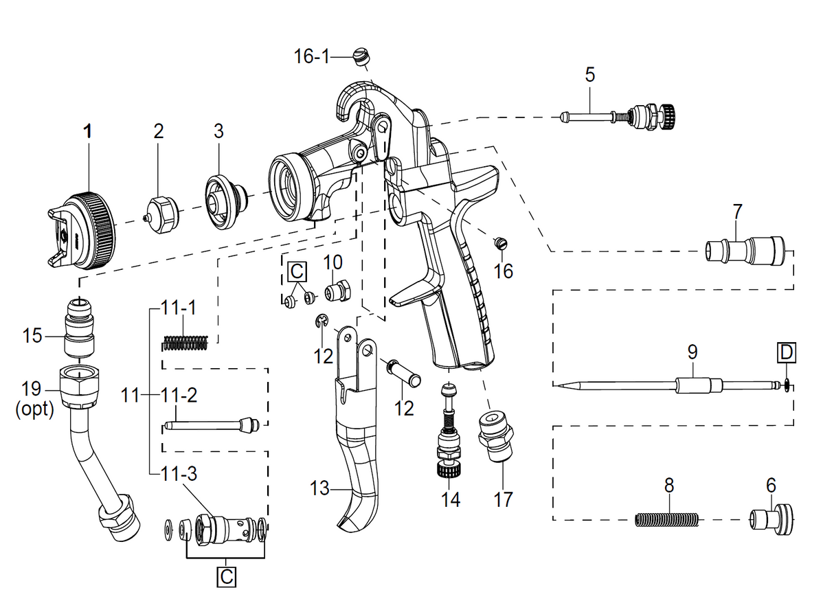 Anest Iwata 9371 Air Cap Set (2.5mm - 3.5mm) for AZ1 Concept HVLP Pressure Spray Gun
