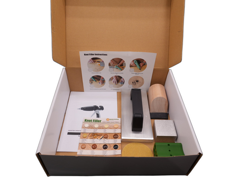 Total Finishing knot filler and wood repair kit box