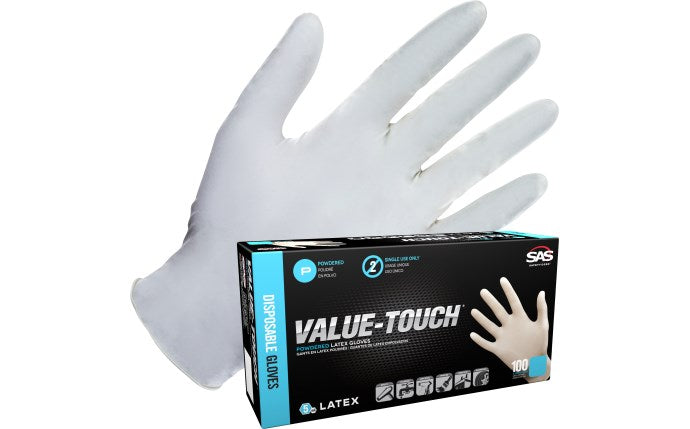 SAS Safety Corp. Value-Touch® Powdered Latex Disposable Gloves - 5 Mil